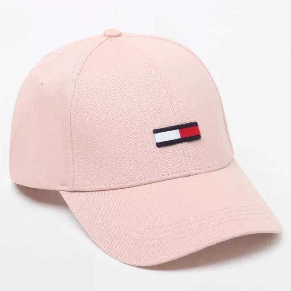 Light Pink Tommy Hilfiger Flag Snapback Dad Hat